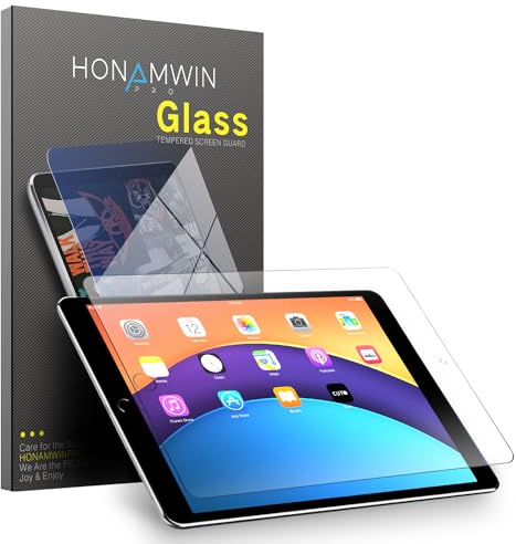 HONAMWINPRO Protector de pantalla para Pad Air 2/iPad Air 1/iPad Pro 9.7 pulgadas, fácil instalación, protector de pantalla HD 9H de vidrio templado