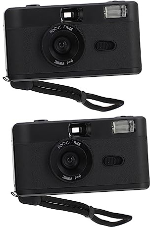 Mikikit 2pezzi Fotocamera Pellicola Riutilizzabile Retro Con Flash Integrato Macchina Fotografica Pratica Per Scatti Creativi Adatta Tutti Di Esperienza