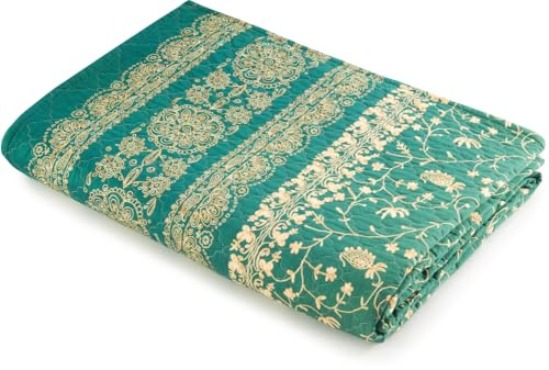 Bassetti Brenta Tagesdecke aus 100% Baumwolle in der Farbe Grün V1, Maße: 265x255 cm - 9328491