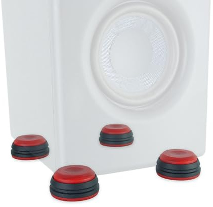 keepdrum SSA300RD boxningsfötter vibrationsdämpare högtalare resonansabsorberande röd