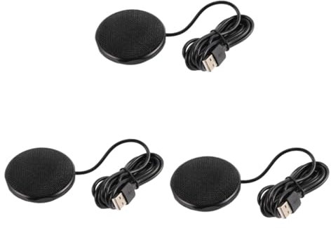 DIYEAH Lot De 3 Microphones USB Omnidirectionnels À 360° pour Ordinateur Portable Suppression du Bruit Enregistrement De Conférence