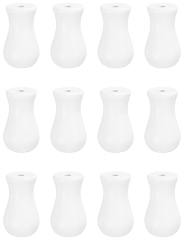 sourcing map 12Pcs Cord Knobs, 32mm Window Blind Tassels Wooden Pull Cord Tassel Drops Pull End Pendant for Window Blinds Shade Curtain, White