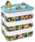 Dokeno Bloques Construccion Niños Organizador, Organizador de Juguetes de 3 Capas, Caja de Almacenamiento con Tapa, Organizador de Juguetes con Compartimentos, Caja Almacenaje Plastico Apilables