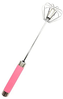 UNISTRORE Handmixer， halbautomatischer Mixer， Schneebesen， manuell， selbstdrehend， Schneebesen aus Edelstahl， Handmixer， Eiercreme-Rührgerät， Schneebesen，D