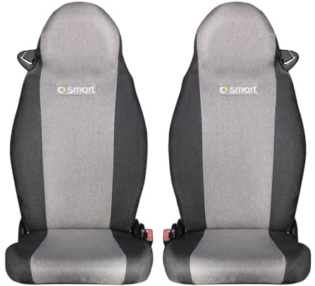 UNION Coprisedili anteriori realizzati su misura specifici per SMART. Perfettamente aderente resistente lavabile. Made in Italy (Grigio)