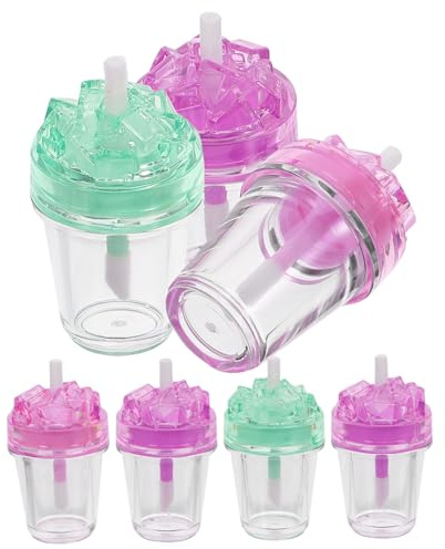 MOTHNUR Leere Lipgloss Tuben 7 Stück Mit Eiswürfelform Transparent Nachfüllbar Lippenbalsam Behälter Für Selbstgemacht Lipgloss Und Lippenstift Herstellung Unterwegs