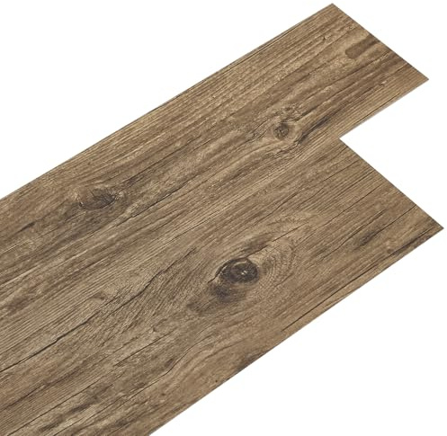 Peel and Stick Floor Tile, INMOZATA Self Adhesive Vinyl Flooring Plank Wood Grain Look 36-Pack 54 Sq.Ft Waterproof Tile Sticker for Bedroom, Living Room, Kitchen, RV (Choc Brown)