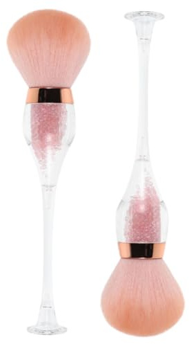 Beaupretty Brosse à Poussière pour Ongles 2pcs Forme Verre à Vin en Plastique Léger pour Nettoyage à Domicile et Salon de Manucure