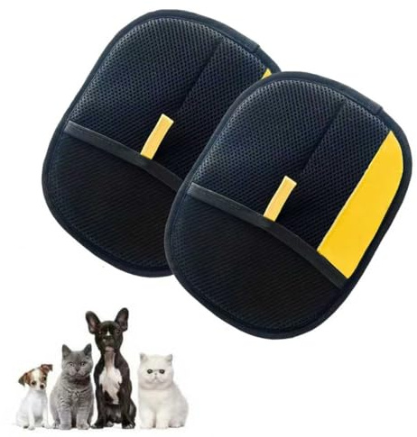 Pet Hair Remover Gloves, Electrostatic Reusable Grooming & Cleaning Gloves for Dogs Cats, All Pets Furniture, Carpet, Car Seats Anti-Static (2Pcs)