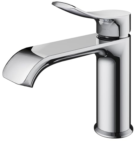 BELZ Wasserhahn Bad, Einhebel Waschtischarmatur, Waschbecken Armaturen, Armatur Badezimmer, Mischbatterie Bad (Verchromt)