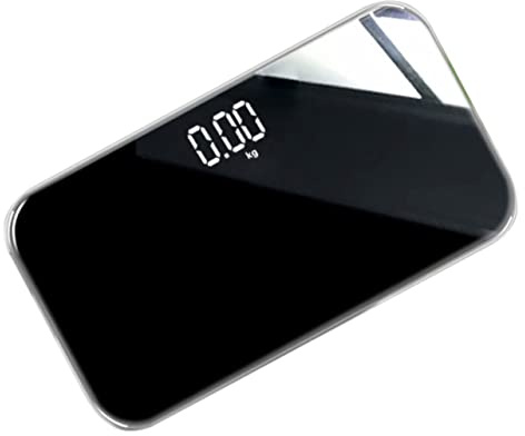 ROMISBABA Báscula Electrónica Portátil Recargable con Sensores de Alta Precisión Pantalla Digital Clara Uso Doméstico para Viaje Medición Rápida y Precisa de Peso Corporal