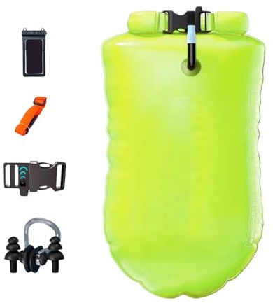 Boa da nuoto | Borsa gonfiabile di sicurezza marina | Attrezzatura di sicurezza gonfiabile per piscina, sport da spiaggia, snorkeling, kayak, nuotatori, canottaggio all'aperto