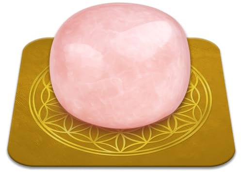 Pierre Quartz Rose Naturelle Polie 2-3 cm Qualité Premium | Amour inconditionnel, Apaisement et Harmonie | Fleur de Vie incluse | Guide Pratique & Méditation Offerts | Cadeau Zen Bien-être | 1 unité