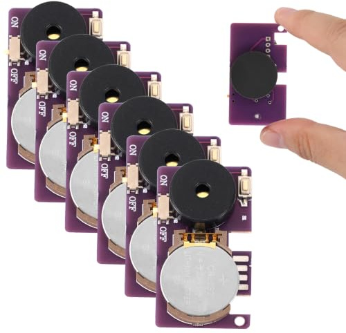 BTFO 6pcs Générateur Bruits Cricket Farceur, avec 6 Générateurs Bruits Cricket Bourdonnants Discret Émetteur Bips Ennuyeux avec Autocollant Aimanté pour Fête Bureau Maison École (Violet Foncé)