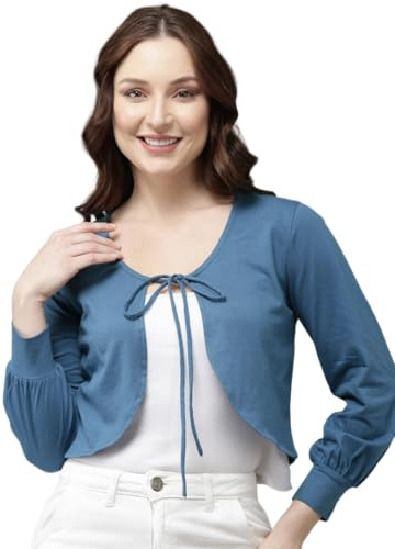 Style Quotient Bolero av bomull, blå, för damer, blå, L