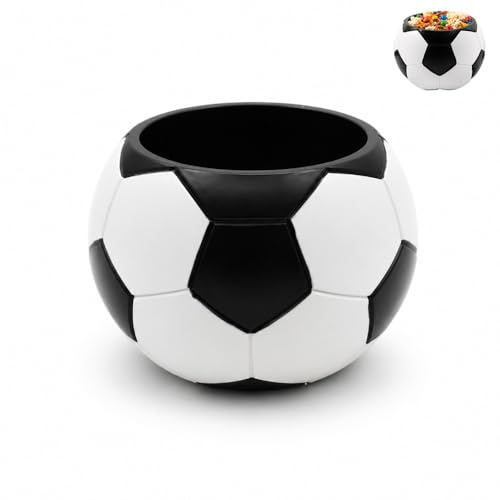 Football Shaped Snack Bowl – Large Capacity Popcorn Bowl for Movie Night, Sports Party Decor, Deep Serving Container for Candy & Chips, Durable Game Day Gift (15x10cm)