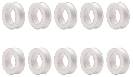 SRLWMYI Teflonband 10 Stück PTFE Dichtband Gewindedichtband für Gas und Wasser, Teflonband Gewindedichtband 15mm×12m, Dichtungsband für Sanitär Heizung, Dichtband Wasserleitung