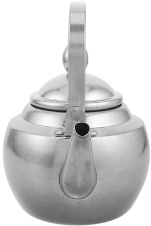 NESTINGHO Brocca da Tè in Acciaio Inossidabile da 1l con Infusore Rimovibile, Bollitore Vintage per Casa e Ufficio, Riscaldamento Rapido e Utilizzo su Fornello