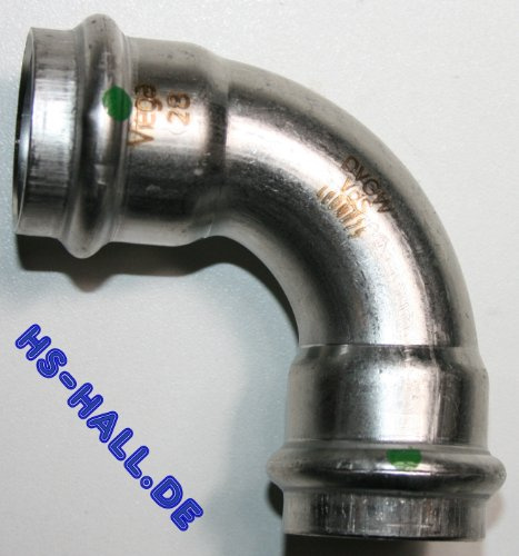 Sanpress Inox Bogen, 28 mm, 90 Grad, I X I, 2316 aus Edelstahl
