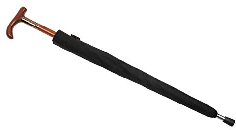 M&P Herren Stützschirm Größe höhenverstellbar - groß und stabil - schwarz