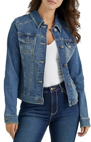 Stretch Denim Jacket, Weathered, Large