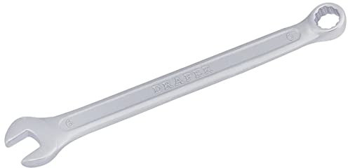 Draper 6mm Combination Spanner | Heavy Duty Chrome Vanadium Steel Hand Tool | Long Pattern Metric Manual Plated Tools | 68028