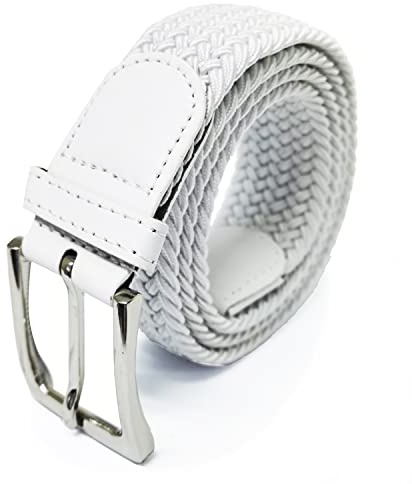 Glamexx24 Elastischer Gürtel Unisex, Geflochtener Stretchgürtel für Damen & Herren, Stufenlos Verstellbarer Stoffgürtel ohne Löcher, Flechtgürtel für Jeans & Freizeithosen (Breite: 3,5 cm)