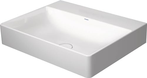 Duravit Möbelwaschtisch geschliffen DuraSquare 60x47cm, o. ÜL, m HLB, o. Hahnloch, weiß