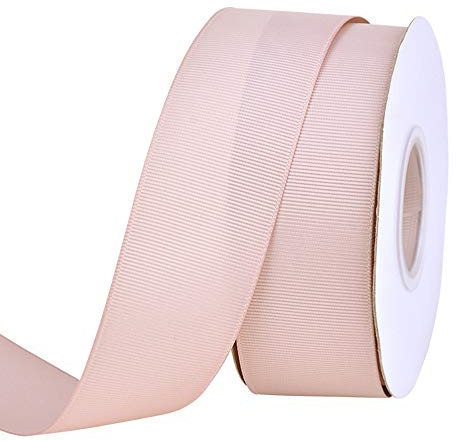 Ribest 1-1/2 inch 25 Yards Solid Grosgrain Ribbon Per Roll for DIY Hair Accessories Scrapbooking Gift Packaging Party Decoration Wedding Flowers Vanilla