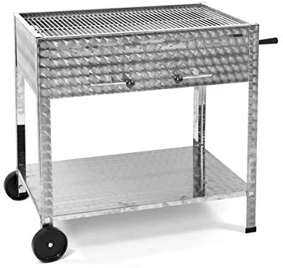 Edelstahl Holzkohlegrill 810mm, fahrbar