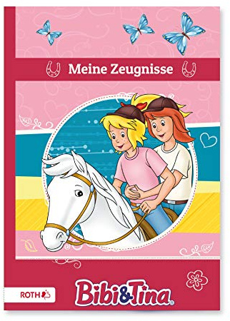 ROTH Zeugnismappe Bibi und Tina - mit 10 A4 Klarsichthüllen, dokumentenecht - Dokumentenmappe