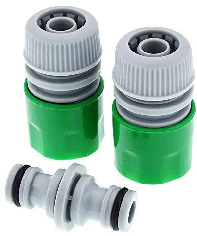 TIFLER Schlauchverbinder Set 1/2, Zwei Schlauchstücke, eine Kupplung, Gartenschlauch verbinden