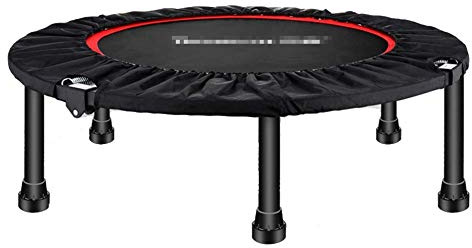MU Fitness-Trampoline, Tragfähigkeits 300Kg Faltbarer Starke Elastizität, Rebounder Trampolin Für Balkon Garten Gym,Schwarz,101Cm