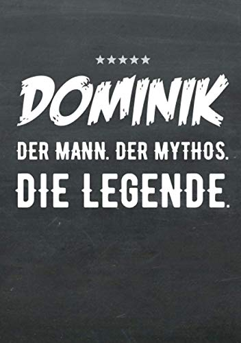 Buch-Kalender 2021 im Format A5 - Dominik, der Name, das Geschenk - Dominik, der Mann, der Mythos, die Legende: Kalenderbuch, Terminplaner und ... mit dem Namen Dominik, 1 Woche = 2 Seiten