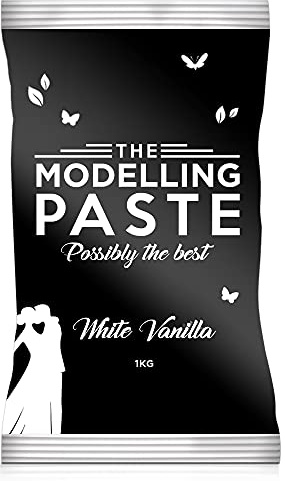 THE SUGAR PASTE Modellierpaste Weiß 1kg: für das Modellieren von Figuren, Reißt Nicht und Bricht Nicht - 1 kg