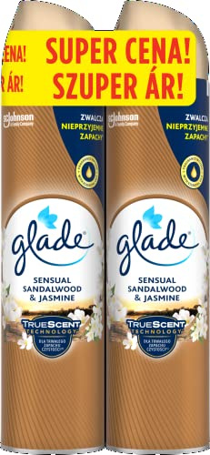 Glade Sensual Sandalwood & Jasmine Air Freshener, 2 x 300 ml