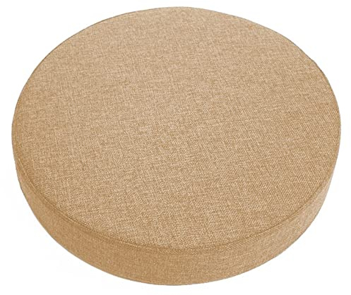 ping bu Runde Stuhlpolster, dick, 5/8/10 cm, Sitzkissen, Esszimmerstuhl, Kissen, Sitzpolster, runde Hockerkissen für Küche, Zuhause (45 x 45 x 5 cm, Khaki)