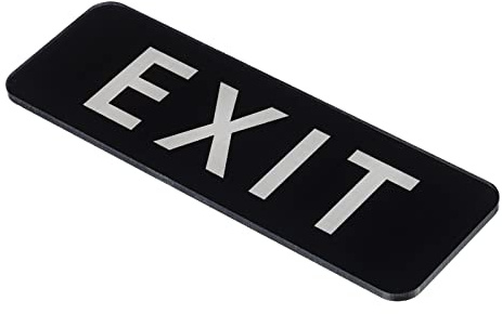 PATIKIL Self Adhesive Exit Sign, Acrylic 9x3 Waterproof Door Sticker Wall Mounting Sign for Office Business Hotel, Black