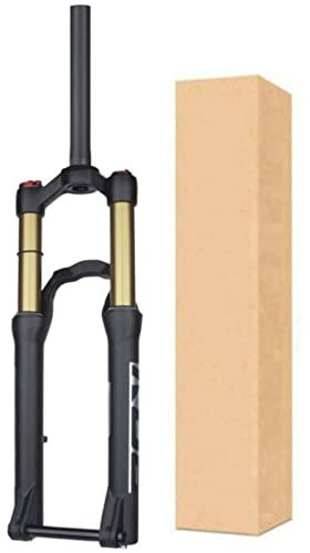ZECHAO 20in Forks MTB Fahrradgabel,24in Aluminiumlegierung 1-1/8 15 * 100mm Scheibenbremse Schulterkontrolle Fahrrad Stoßdämpfer Gabeln Fahrrad Federgabel (Color : Black Gold, Size : 24inch)