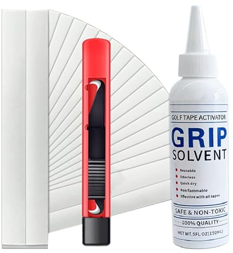 Firulab Golfschläger-Griffband und Lösungsmittel-Set | Grip Solvent Golf Grip Tape Streifen Hakenklinge | Golf-Griffbandstreifen, Golfschläger-Griff-Reparatur-Sets, Golf-Griff-Installationsset