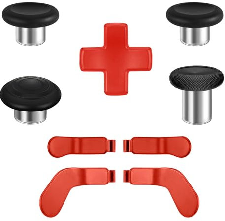 Palillos magnéticos 9 en 1 para pulgares analógicos de repuesto, piezas de joystick de repuesto, kit de accesorios de reparación, juego de componentes con 4 palas, 1 almohadilla D para Xbox Elite