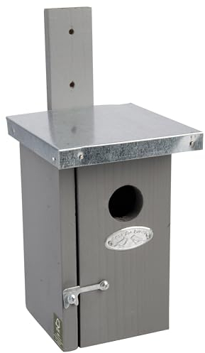 degawo Nistkasten für Zaunkönige Brutkasten Vogelhaus grau Holz klein Zink Dach