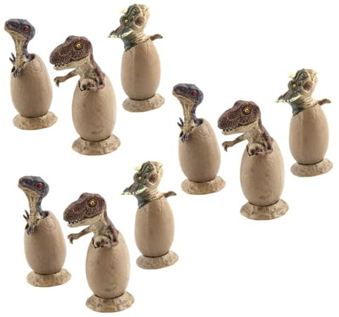 Toyvian Entwicklungsspielzeug 9 STK, Jungen Kinderspielzeug Lernspielzeug Kinder Mini-Spielzeug Puzzle-Spielzeug Ei-Figur Modelle Dinosaurier-Ei-Ornament Dinosaurier-Eier Dekorationen