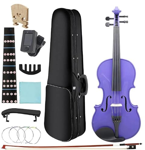 Violino 4/4 Adatto Per Principianti Set Di Violini Per Studenti Violino Viola Con Custodia Corde Per Arco Accessori Per Poggiaspalla (Color : 4/4 Violin set)