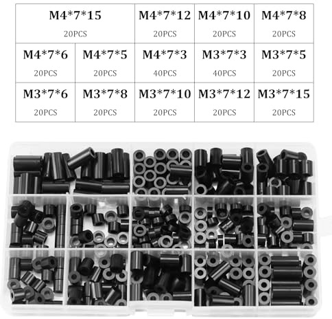 Rondelle Distanziali In Plastica Distanziali Rotondi In Nylon 320 Pezzi Rondelle Guarnizione Piatta Distanziatori Isolanti Distanziatrice Assortimento Per Motori Macchinari Automobili