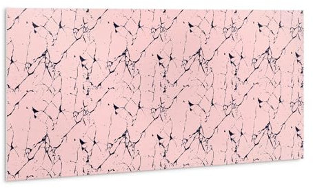 Tulup Fliesenaufkleber Boden PVC Bad Wasserdicht Wandpaneele Selbstklebend die Küche 100x50cm - Cartoon rosa Marmor