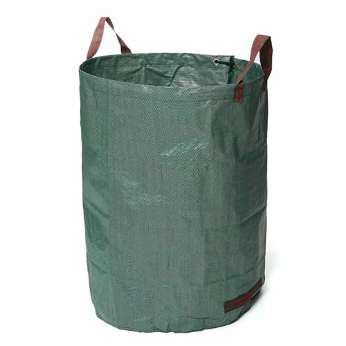 ZGXNYI GartenabfallsäCke 500L/400L/300L Große Kapazität Heavy Duty Garten Abfall Tasche Garten Schutt Abfall Gewebte Müll Taschen Hof Abfall behälter Lagerung. Gartensack(120L 45X76cm)