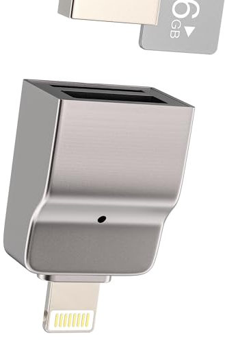 Adattatore Lightning a Micro SD USB Lettore di Scheda (2 in 1) per Apple iPad per iPhone 14 13 12 11 Pro Card Reader OTG Memoria Cle Cavo Fotocamera Compact Flash Esterno TF Femmina Fotocamera