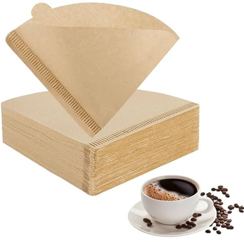 ASIRYVA 100 PCS Coffee Filter Papers Unbleached, Disposable Filter Papers, Compatible with Dripper Coffee Makers (1-4 Cups)