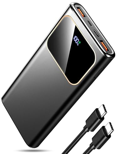 2025 Power Bank Fast Charging,Bateria Externa Carga Rapida 10000mAh 22.5W Cargador Portatil con Entrada y Salida USB C, Patalla LED para iPhone 17/16/15/14/13 Pro MAX Plus Mini, para Samsung Android